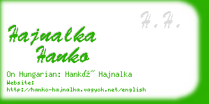 hajnalka hanko business card